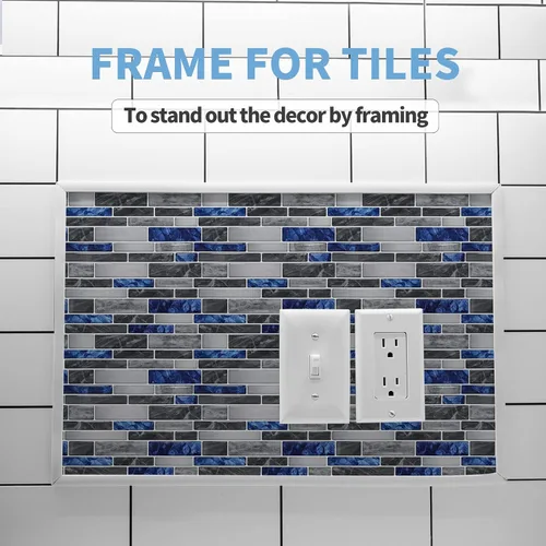 Vista 6 de Art3d Moldura de vinilo flexible de 30 pies para despegar y pegar para bordes de azulejos de pared, salpicaduras de cocina, marco de espejo en Blanco