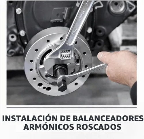 Vista 6 de Powerbuilt Kit de herramientas de equilibrador armónico e instalador de poleas, 33 piezas, polea de cigüeñal, quitar e instalar, estuche
