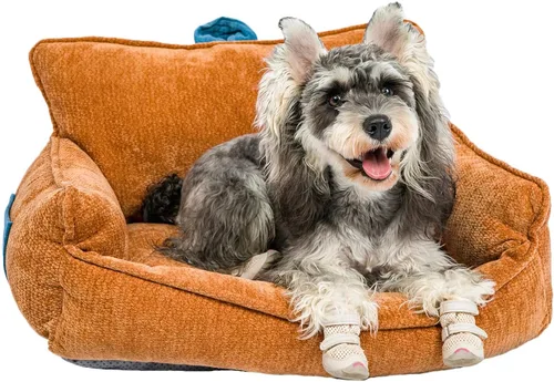 Vista 8 de Cama lavable para perros de tamaño mediano, camas para mascotas para perros medianos, sofá cama para perros con funda extraíble lavable, cálida