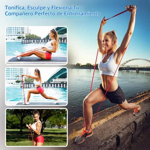 Vista 4 de FitBeast Resistance Bands Set, Pull Up Assist Bands for Strength Training, Pilates, Yoga, Powerlifting, Stretching, Mobility Exercises, Muscle