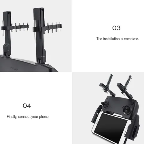 Vista 4 de Controlador remoto amplificador de señal amplificador de antena extensor para DJI Mavic 2 Mini Drone Accesorios