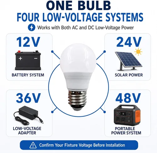 Vista 4 de Taysing Bombilla de 12 V A15 3 W blanco suave 3000K E26 base de tornillo 12 V bombilla LED CC 12 voltios 24 V 36 V 48 V luces de bajo voltaje