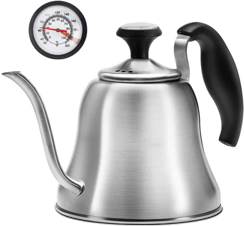 Vista 11 de Hervidor de café para estufa, hervidor de cuello de cisne premium, tetera para verter café y té, tetera de estufa, calentador de agua caliente
