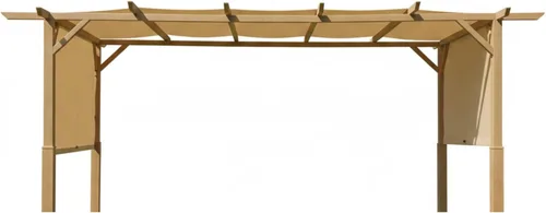 Vista 3 de Garden Winds Toldo de repuesto duradero 350 compatible con modelos Aldi Pergola 23700-23, 822993, 49964, beige