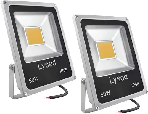 Vista 8 de Luz de inundación LED de 50 W CC 12 V-60 V, luz blanca cálida de bajo voltaje de 12 V, luz de seguridad para jardín, pared, luces de trabajo