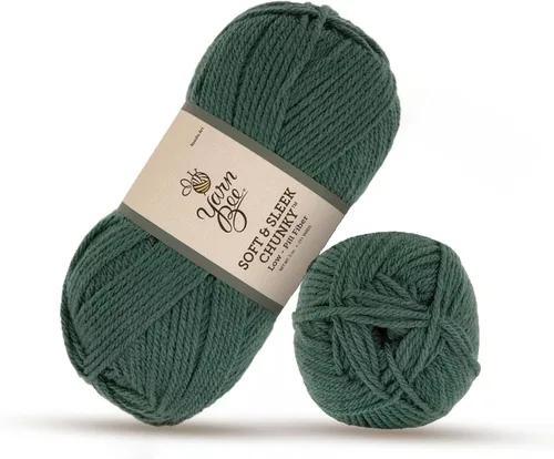 Vista 19 de Yarn Bee 5 – Hilo acrílico voluminoso para ganchillo y tejer – Madeja suave, 193 metros – Negro
