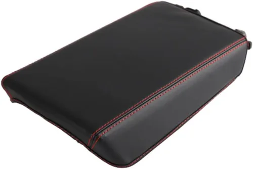 Vista 14 de Funda para el reposabrazos de la consola central, de piel, antiarañazos, de protección, accesorios de decoración interior, para Tesla Model 3 Negro