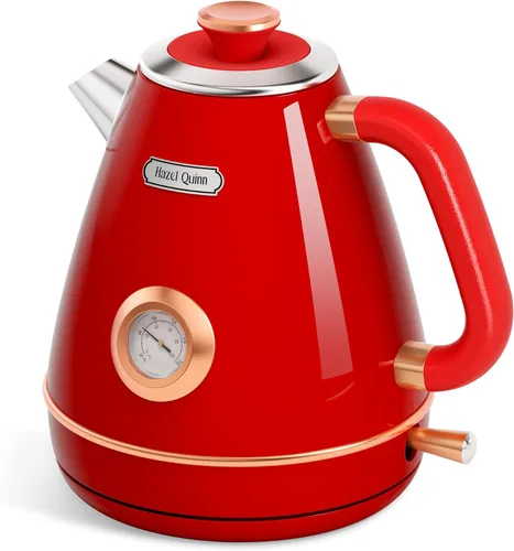 Vista 9 de Hazel Quinn X Eduardo Recife Hervidor Eléctrico - 1200W de Ebullición Rápida, 1.7L/57oz, Interior Todo de Acero Inoxidable 304, Libre de BPA Diseño