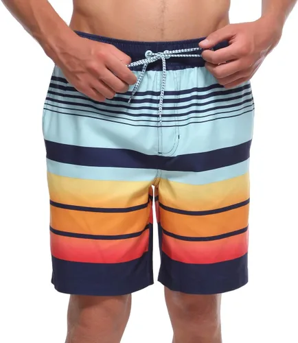 Vista 3 de Rokka&Rolla Traje de baño para hombre de secado rápido con forro de malla