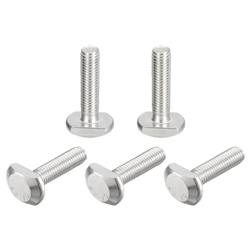 Vista 17 de uxcell Pernos de ranura en T, 5 piezas M5x16mm ranura en T Pernos deslizantes Pernos deslizantes 304 Tornillos en forma de T de acero inoxidable