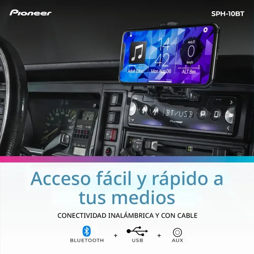 Vista 3 de Pioneer SPH-10BT 1-Din Smart Sync Estéreo para coche con Bluetooth