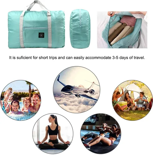 Vista 6 de Bolsa de viaje de gran capacidad, bolsa de almacenamiento de equipaje para hombres o mujeres, bolsa de viaje portátil, bolsa de almacenamiento