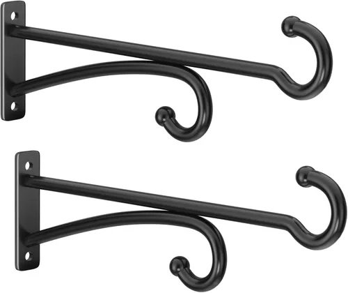 Vista 10 de Ganchos para colgar plantas de 6 pulgadas para interiores y exteriores, soportes de pared para plantas colgantes, canastas, campanillas de viento