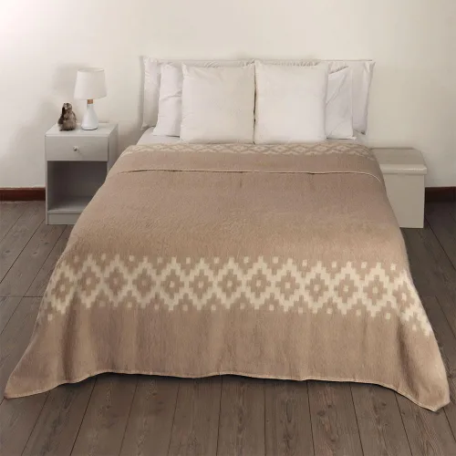 Vista 7 de Manta gruesa de lana de alpaca pesada para acampar al aire libre en interiores, mantas peruanas suaves tamaño Queen diseño étnico