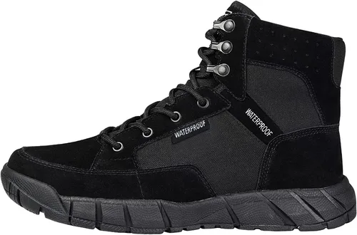 Vista 6 de FREE SOLDIER Waterproof Hiking Work Boots Men's Tactical Boots 6 Inches Lightweight Military Boots Breathable Desert Boots