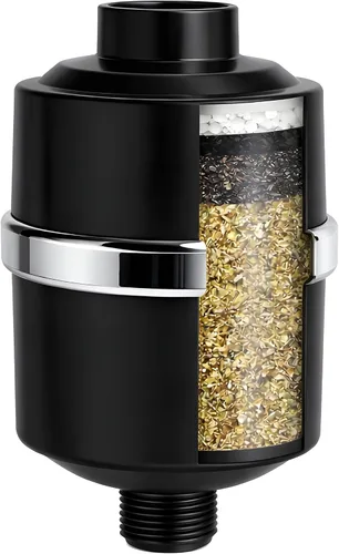 Vista 8 de Crystal Quest Filtro de ducha con cabeza, filtro de cabezal de ducha para agua dura, filtro de agua de ducha que elimina cloro, cloraminas