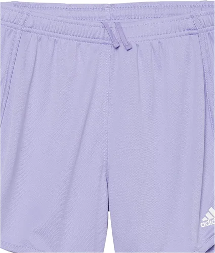 Vista 3 de adidas Pantalones cortos de malla con cintura elástica de 3 rayas para niña