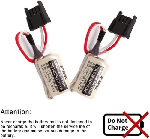 Vista 3 de Batería de litio CR14250SE de 3 V de 12 AA de 1000 mAh para fuente de alimentación de respaldo FDK 1747-BA con enchufe negro