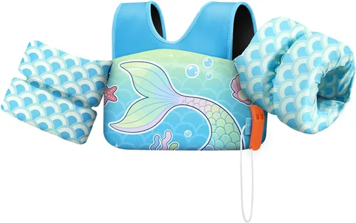 Vista 36 de HeySplash Swim Vest for Kids, Puddle Float Jumper with Safety Buckle