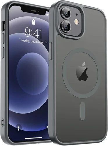 Vista 270 de zapica Funda magnética para iPhone Air, con protector de pantalla de vidrio templado, compatible con MagSafe, translúcida mate, a prueba de golpes