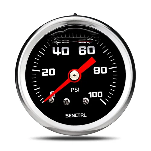 Vista 18 de SENCTRL Kit de manómetro de presión de combustible de 15 PSI para línea de combustible de 3/8, esfera negra, motores de carburador, motores