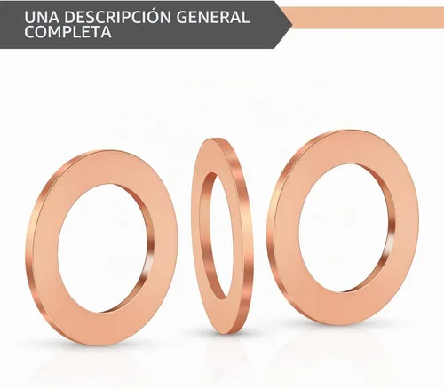 Vista 2 de (20 piezas) M14 Rojo Cobre Aceite Drenaje Tapón Aplastar Arandelas Refrigerante Junta Anillo Sello DFL-030