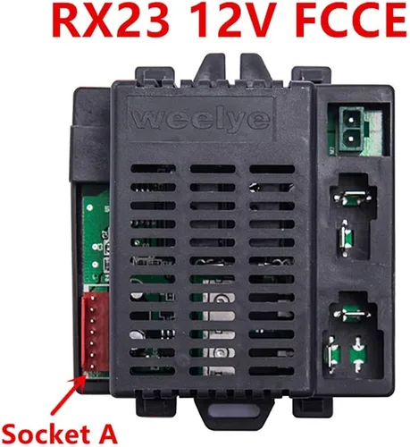 Vista 3 de RX23 12V 2.4G Control remoto Bluetooth y receptor, para niños, caja de control, accesorios de placa base, piezas de repuesto para automóvil