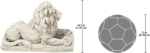 Vista 4 de Design Toscano Lyndhurst Manor Lion Sentinel Statue: juego de dos