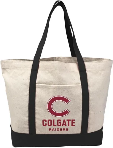 Vista 133 de Campus Lab Bolsa de lona con logotipo primario colegiado con bolsillo externo, bolsa de hombro reutilizable para ir de compras, playa Águilas A&m