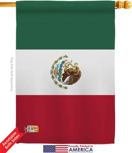 Vista 2 de Nacionalidad México Garden House Banderas Set Regional Nación Internacional Mundo País Particular Área Pequeña Decorativa Patio Banner Doble Cara
