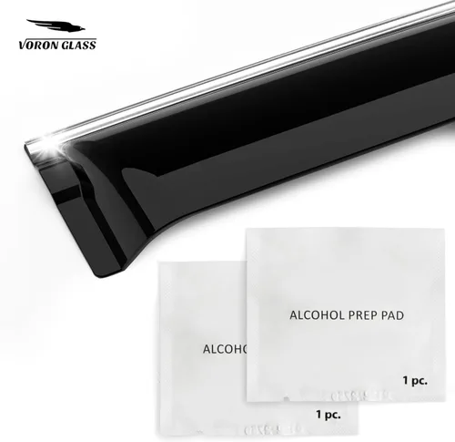 Vista 7 de Voron Glass - Cinta adhesiva de borde cromado, protectores de lluvia extra duraderos para Ford Edge 2015-2024, deflectores de ventana, viseras