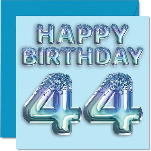 Vista 104 de Stuff4 Tarjeta de primer cumpleaños para niños, globo de fiesta con purpurina azul, tarjetas de feliz cumpleaños para niño de 1 año, nieto, hijo, 57