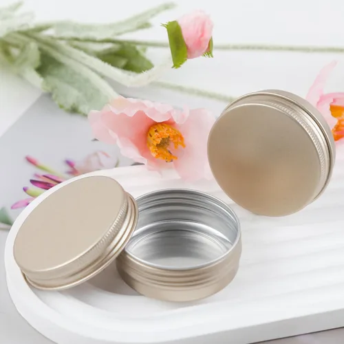 Vista 4 de 24 latas de aluminio vacías con tapas de 1 oz Champagne Gold Champán