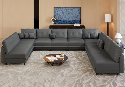 Vista 23 de LLappuil Sofá modular modular grande de 21 asientos con almacenamiento Gris