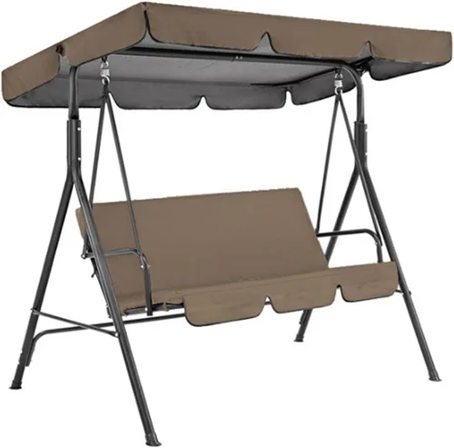 Vista 16 de KYOFIS Toldo de columpio para porche, cubierta de repuesto para toldo de columpio, impermeable, resistente al viento, anti-UV, resistente, tela