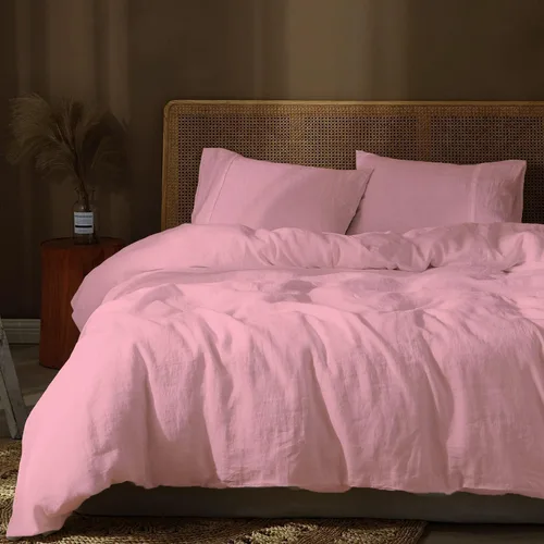 Vista 12 de Juego de funda de edredón de 3 piezas con 2 fundas de almohada, 100% algodón, funda de edredón extra larga para cama de tamaño individual/individual
