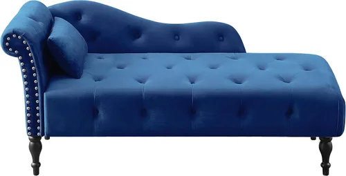 Vista 4 de HomSof Silla moderna de interior con tumbona sin brazos con patas de madera maciza