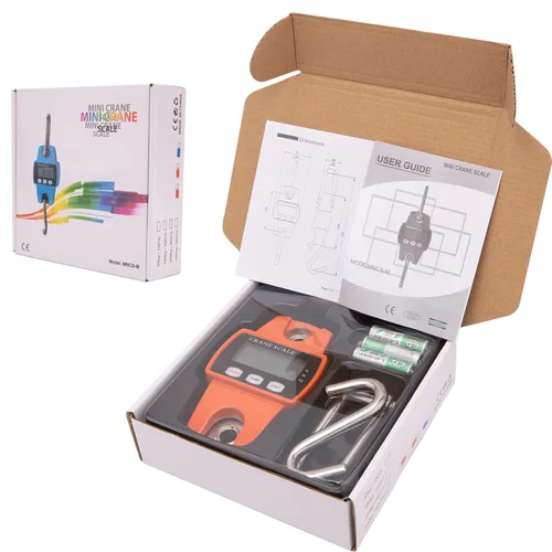 Vista 7 de Báscula de peso colgante de 660 libras, báscula digital para colgar de 660 libras con funda de aluminio fundido, mini báscula de mano de 661.4 lbs