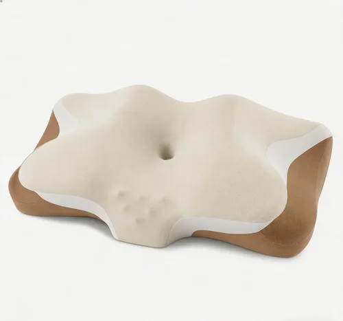Vista 12 de Almohada cervical para aliviar el dolor de cuello, almohadas ergonómicas refrescantes de espuma viscoelástica para dormir, almohada de apoyo