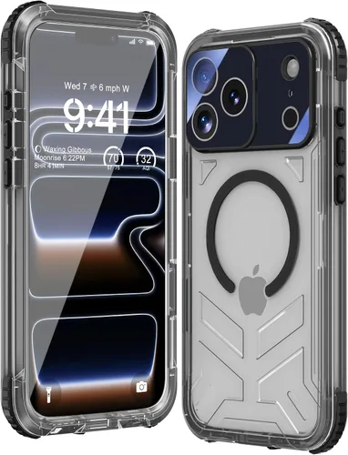 Vista 43 de WIFORT Funda impermeable para iPhone 15, [IP68 bajo el agua a prueba de polvo] [pantalla integrada] [15 pies a prueba de golpes militar], cubierta