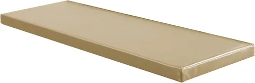 Vista 9 de Tapete largo para banco de 2 y 3 plazas para interiores y exteriores, con lazos de fijación, almohadilla de asiento de banco de piel sintética, Beige