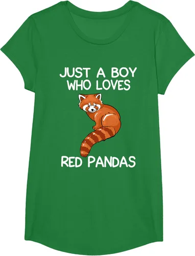 Vista 77 de Just A Boy Who Loves Red Pandas Gift - Camiseta con diseño de panda roja, Negro, S