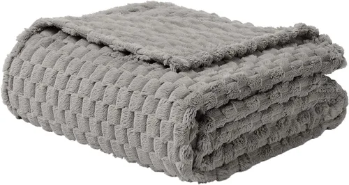 Vista 17 de FY FIBER HOUSE Manta de Vellón para Sofá 300GMS Súper Suave de Felpa Difusa Mantas y Cobijas para Sofá Cama Oficina, 40x50 Pulgadas, Beige