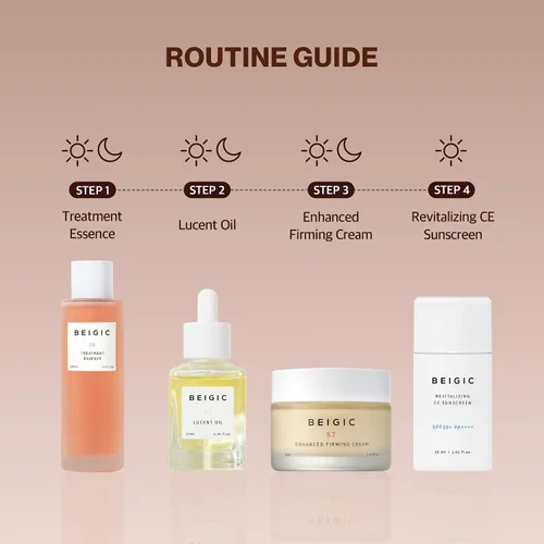 Vista 7 de BEIGIC Treatment Essence - Esencia facial hidratante para una textura de piel radiante y suave con péptidos veganos y niacinamida para piel