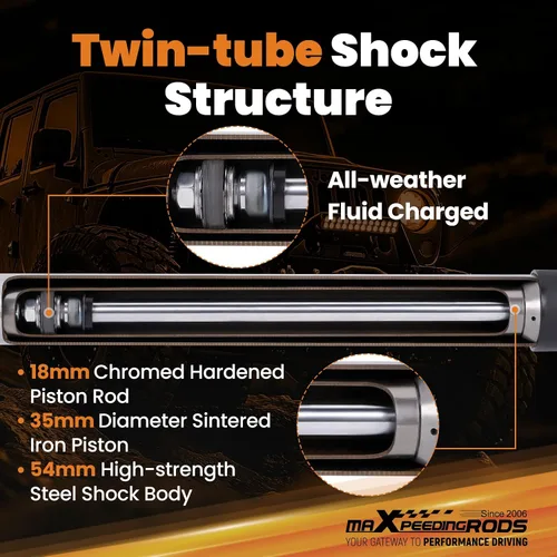 Vista 12 de maXpeedingrods Estabilizador de dirección dual para Jeep Wrangler JK JKU