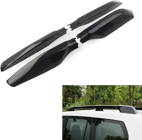 Vista 4 de Rieles de techo negro Cubierta de protección para Toyota Land Cruiser Prado FJ150 2010-2018