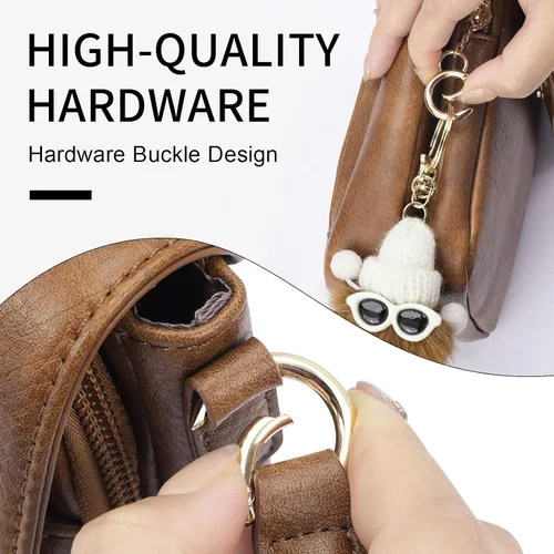 Vista 5 de APHISON Bolsos cruzados pequeños para mujer, a la moda, cartera de cuero para teléfono, monederos para tarjetas, ranuras para tarjetas con correa