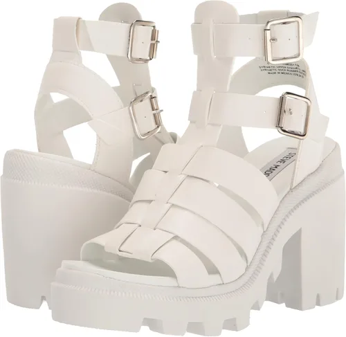Vista 7 de Steve Madden Womens Cosmic Faux Leather Ankle Strap Gladiator Sandals