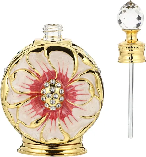 Vista 9 de Healifty - Botella de aceite esencial, botella de perfume de vidrio creativa, cosmética recargable para viajes, hogar, oficina, fiestas, bodas 0.4
