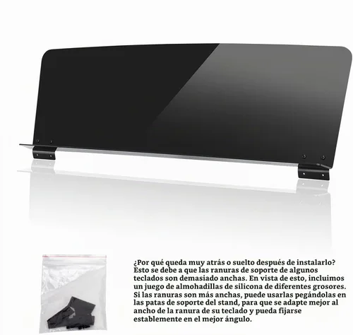 Vista 5 de Soporte de partituras compatible con teclado piano electrónico Yamaha P85 serie P95 (negro)